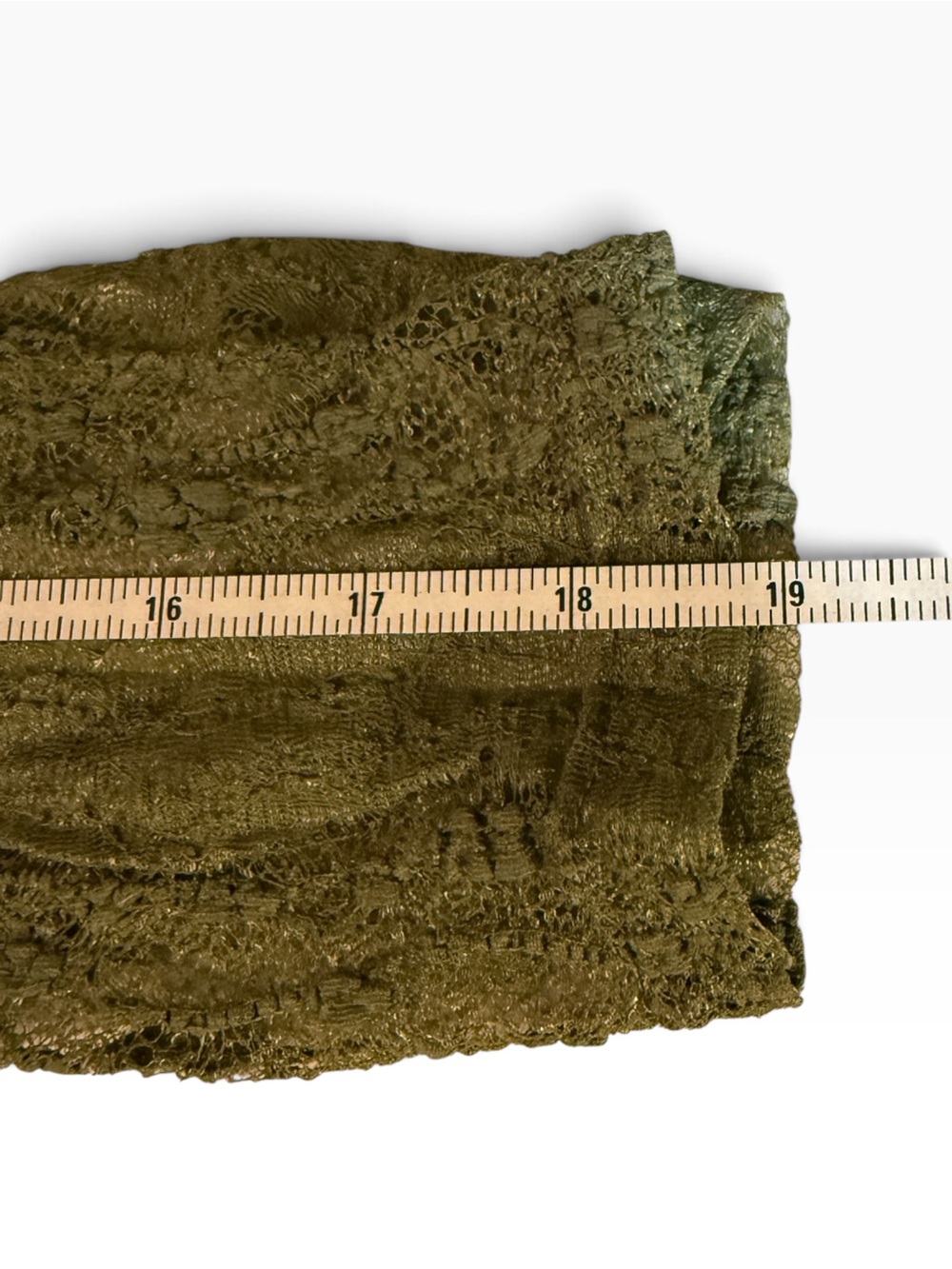 Venezia V-Neck Textured Olive Green Women's Top, 14/16 - Picture 12 of 12